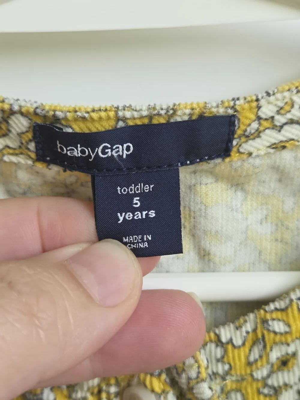GAP Yellow Floral Button-Front Peplum Top